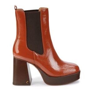 Circus NY by Sam Edelman Burnt Toffee Brown Stace Platform Booties Size 9